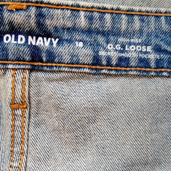 Old Navy High-Waisted OG Loose Button-Fly Jean Shorts 18 - Picture 3 of 7